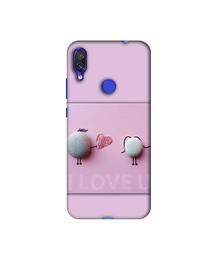 Amazon Brand - Solimo Designer I Love U 3D Printed Hard Back Case Mobile Cover for Xiaomi Redmi Note 7 Pro