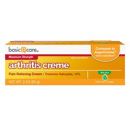 Basic Care Arthricream, Trolamine Salicylate 10%, Analgesic & Arthritis Pain Relief Cream, 3 Ounces