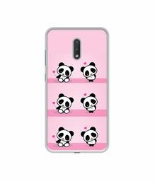 Amazon Brand - Solimo Designer Panda Pattern UV Printed Soft Back Case Mobile Cover for Nokia 2.3