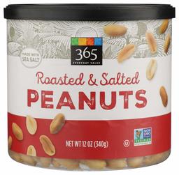 365 Everyday Value, Peanuts, Roasted & Salted, 12 oz