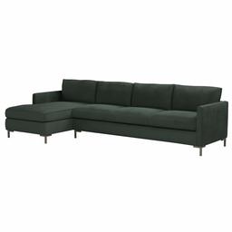 Amazon Brand – Rivet Edgewest Low Back Modern Left Sofa Chaise Sectional, 115