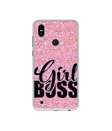 Amazon Brand - Solimo Designer Girl Boss On Pink Sparkle UV Printed Soft Back Case Mobile Cover for Fluo X2 Max