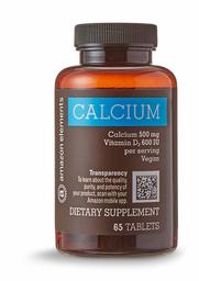 Amazon Elements Calcium 500mg plus Vitamin D, One Daily, 65 Tablets