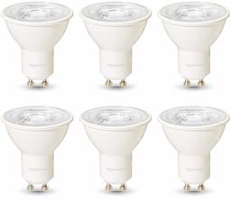 AmazonBasics Commercial Grade LED Light Bulb | 50-Watt Equivalentt, GU10, Soft White, Dimmable, 6-Pack (Renewed)