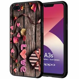 Amazon Brand - Solimo Designer Hearts Printed Hard Back Case Mobile Cover for Oppo A3s (D230)