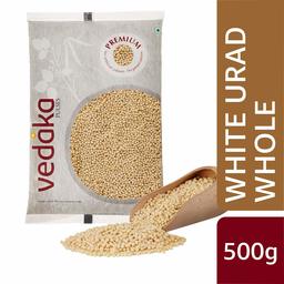 Amazon Brand - Vedaka Premium White Urad Whole, 500g