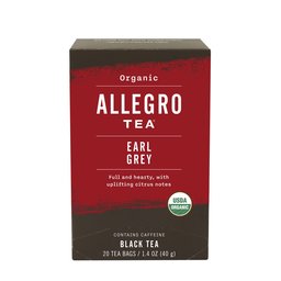 Allegro Tea Organic Earl Grey Tea Bags, 20 Count