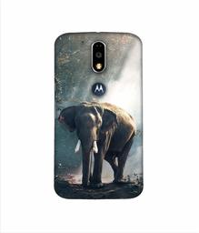 Amazon Brand - Solimo Designer Elephant 3D Printed Hard Back Case Mobile Cover for Motorola Moto G4 Plus (with Logo Cut)