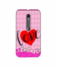 Amazon Brand - Solimo Designer Love Print On Cloth Pattern 3D Printed Hard Back Case Mobile Cover for Motorola Moto G 3rd Generation