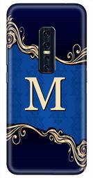 Amazon Brand - Solimo Designer Blue Pattern Alphabet-M 3D Printed Hard Back Case Mobile Cover for Vivo V17 Pro