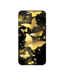 Amazon Brand - Solimo Designer Golden Butterfly Pattern 3D Printed Hard Back Case Mobile Cover for Oppo A71