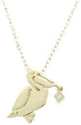 [An AJC Collection] an AJC Collection K18PG Bird Motif Necklace Pelican Natural Diamonds with ajn02pg