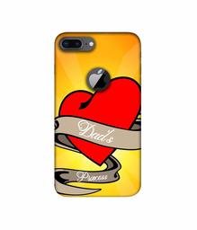 Amazon Brand - Solimo Designer Dad's Princess 3D Printed Hard Back Case Mobile Cover for Apple iPhone 8 Plus (with Logo Cut)