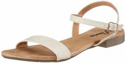 Flavia Women's Beige Fashion Sandals- 8 UK (40 EU) (9 US) (FL146/BEG)