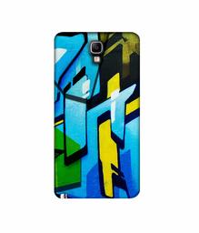 Amazon Brand - Solimo Designer Blue and Yellow Texture 3D Printed Hard Back Case Mobile Cover for Samsung Galaxy Note 3 Neo