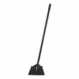 AmazonCommercial Short Lobby Angle Broom, Black - 4-pack