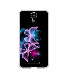 Amazon Brand - Solimo Designer Butterflies Neon Light UV Printed Soft Back Case Mobile Cover for Comio C2