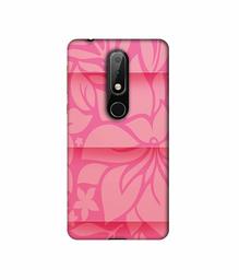 Amazon Brand - Solimo Designer Pink Flower Banch Print On Cloth 3D Printed Hard Back Case Mobile Cover for Nokia 6.1 Plus