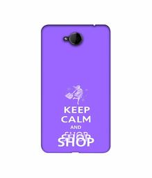 Amazon Brand - Solimo Designer Keep Calm and Shop 3D Printed Hard Back Case Mobile Cover for Microsoft Lumia 650