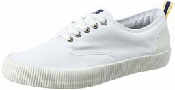 Amazon Brand - House & Shields Men's White Canvas Sneakers-9 UK (AZ-HS-040C)