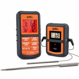 UMI. Essentials - Thermomètre de Cuisine à Distance sans Fil pour Numérique avec Deux Sondes en Acier Inoxydable pour Viande, Four, Grill, Barbecue, Fumoir