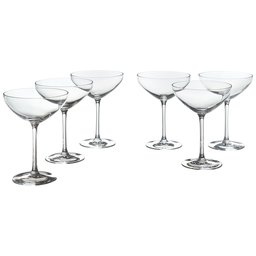 Stone & Beam Traditional Martini Coupe Glass, 8-Ounce, Set of 6