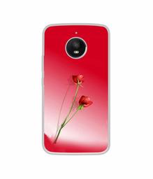 Amazon Brand - Solimo Designer Red Roses UV Printed Soft Back Case Mobile Cover for Motorola Moto E4 Plus