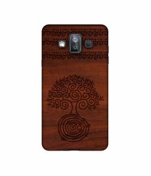 Amazon Brand - Solimo Designer Engraved Patten 3D Printed Hard Back Case Mobile Cover for Samsung Galaxy J7 Duo