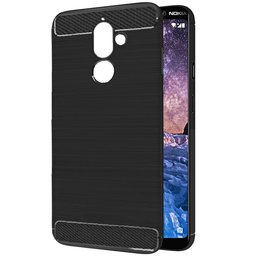 Amazon Brand - Solimo Protective Mobile Cover (Soft & Flexible Back Case) for Nokia 7 Plus (Black)