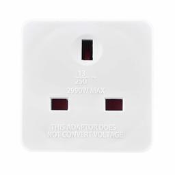 AmazonBasics UK to Europe Travel Adaptor, White
