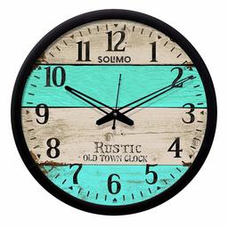 Amazon Brand - Solimo 12-inch Wall Clock - Cross (Silent Movement, Black Frame)