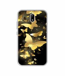 Amazon Brand - Solimo Designer Golden Butterfly Pattern UV Printed Soft Back Case Mobile Cover for Itel A23