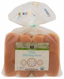 365 Everyday Value, Organic White Hot Dog Buns, 8 ct, 14 oz (Frozen)