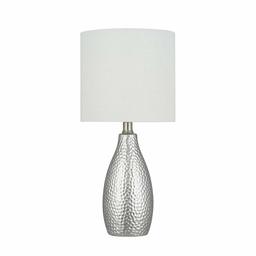 Amazon Brand – Ravenna Home Textured Ceramic Base Table Lamp with LED Light Bulb, 18