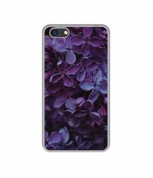 Amazon Brand - Solimo Designer Purple Flowers UV Printed Soft Back Case Mobile Cover for Oppo A71