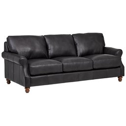 Amazon Brand – Stone & Beam Charles Classic Oversized Leather Sofa, 92