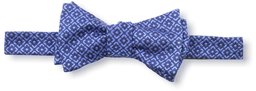 Franklin Tailored Men's Silk Box Bow Tie, Blue