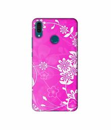 Amazon Brand - Solimo Designer Flower Pattern 3D Printed Hard Back Case Mobile Cover for Huawei Y9 (2019)