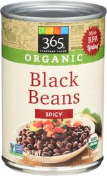 365 Everyday Value, Organic Black Beans, Spicy, 15 oz