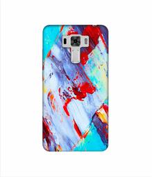 Amazon Brand - Solimo Designer Blue and Red Brush Texture 3D Printed Hard Back Case Mobile Cover for Asus Zenfone 3 Laser ZC551KL