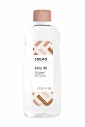 Amazon Brand - Solimo Baby Oil, with Shea Butter, 14 Fluid Ounce