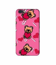 Amazon Brand - Solimo Designer Heart Holding Bear 3D Printed Hard Back Case Mobile Cover for Oppo A71