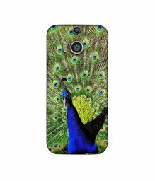 Amazon Brand - Solimo Designer Peacock 3D Printed Hard Back Case Mobile Cover for HTC One M8