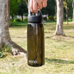 Eono Essentials Water Bottle,Sports Water Bottle, BPA free Dishwasher Safe Tritan,Sports Bottle with handle and Wide Mouth, 800ml 28oz (black)