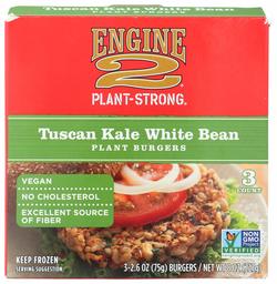 Engine 2, Plant Burgers Tuscan Kale White Bean, 8 Ounce