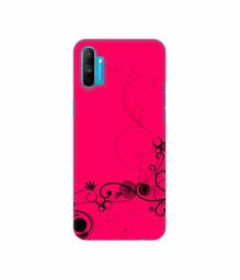 Amazon Brand - Solimo Designer Black Pattern on Pink 3D Printed Hard Back Case Mobile Cover for Realme C3