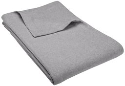 Pinzon Heather Flannel Blanket, Full/Queen, Dark Grey Heather