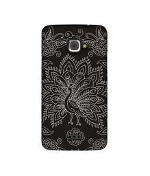 Amazon Brand - Solimo Designer White Peacock Rangoli 3D Printed Hard Back Case Mobile Cover for InFocus M350