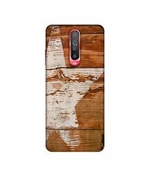 Amazon Brand - Solimo Designer Star Impression On Wood 3D Printed Hard Back Case Mobile Cover for Poco X2 / Mi Redmi K30