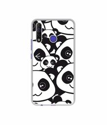 Amazon Brand - Solimo Designer Panda Texture UV Printed Soft Back Case Mobile Cover for Tecno Camon 12 Air